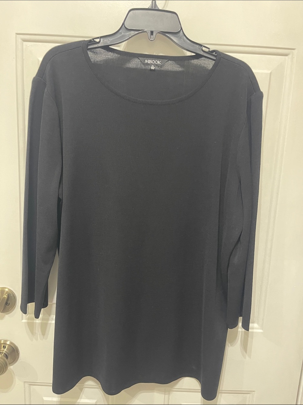 NWOT $400 Misook TWO PIECE Tunic Top and Pull on Pants Black Size XL - Picture 5 of 10